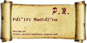 Pálfi Madléna névjegykártya